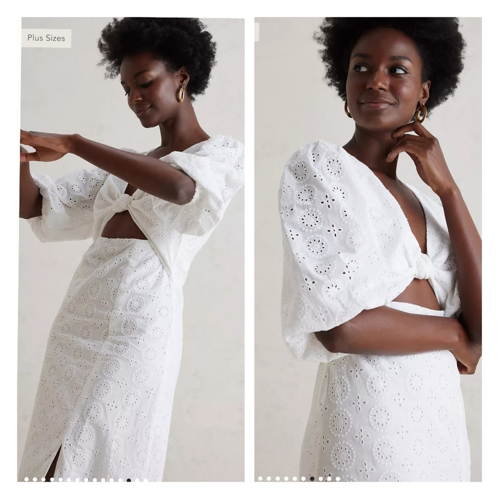 Anthropologie ×Hutch Eyelet Cutout Maxi Dress size 0 - Picture 9 of 10
